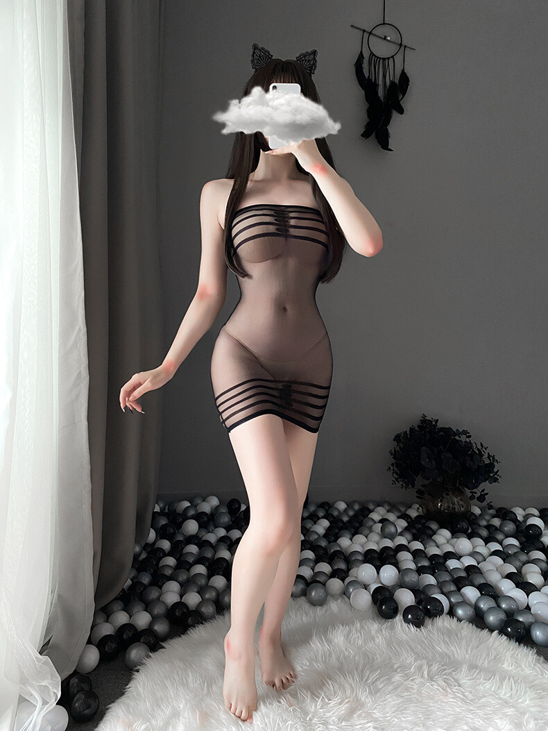 Sexy Women’s Sleeveless Fishnet Bodycon Mini Dress Babydoll See Through Clubwear
