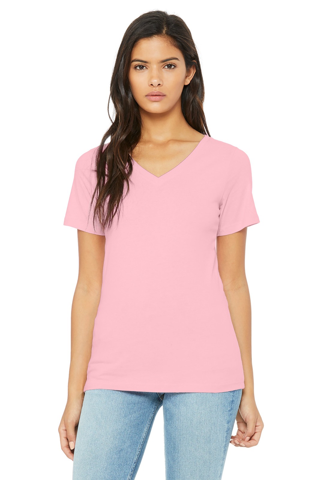 BELLA+CANVAS Women’s Relaxed Jersey Short Sleeve V-Neck Tee BC6405