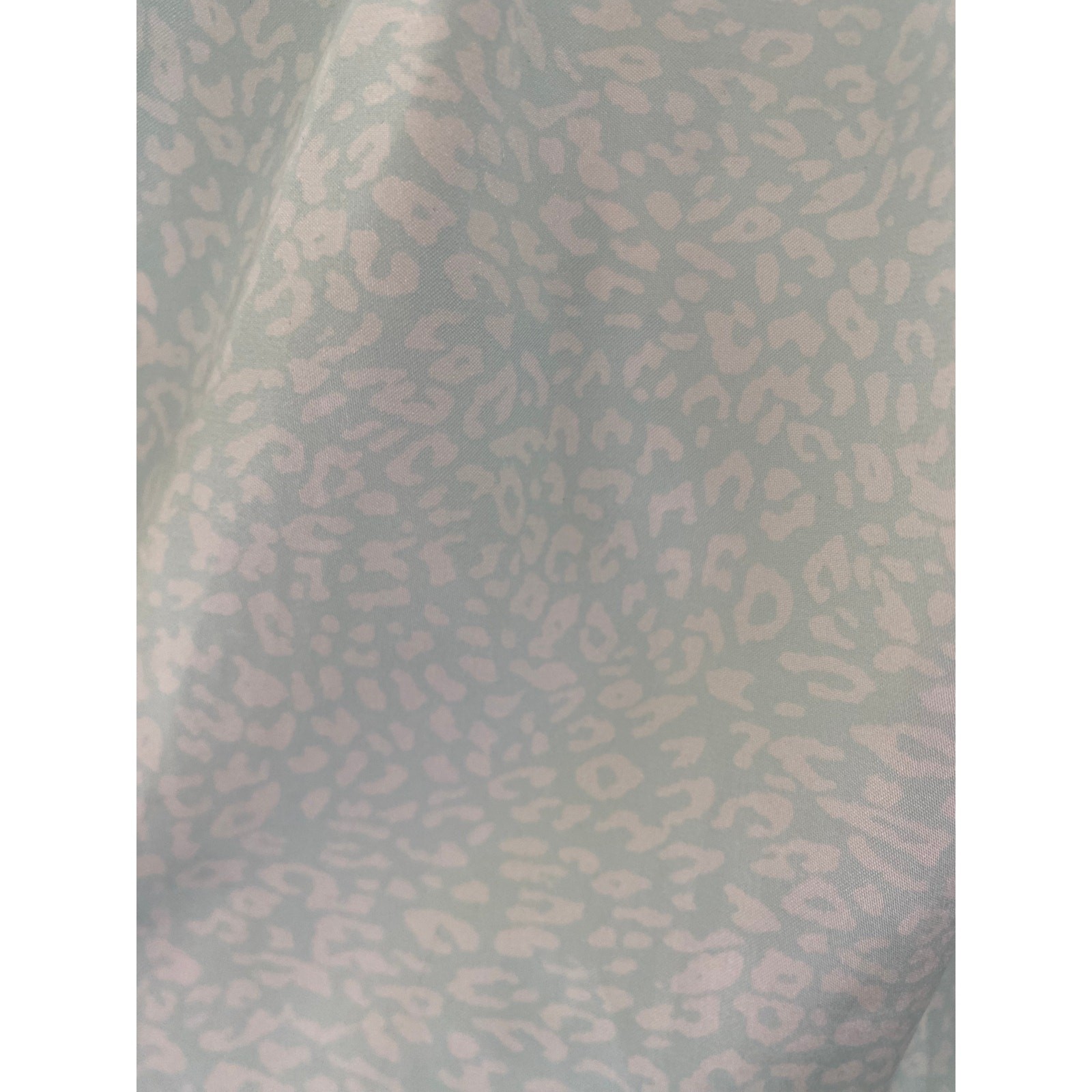 Size S/M Morgan Taylor Blue Leopard Satin-Look Lounge Robe