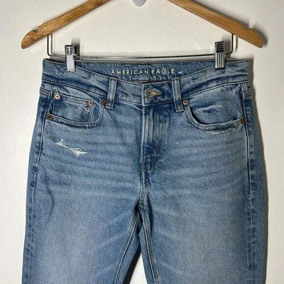 American Eagle Jeans Womens 6 Reg Blue Stretch ’90s Low Rise Skinny Kick Denim