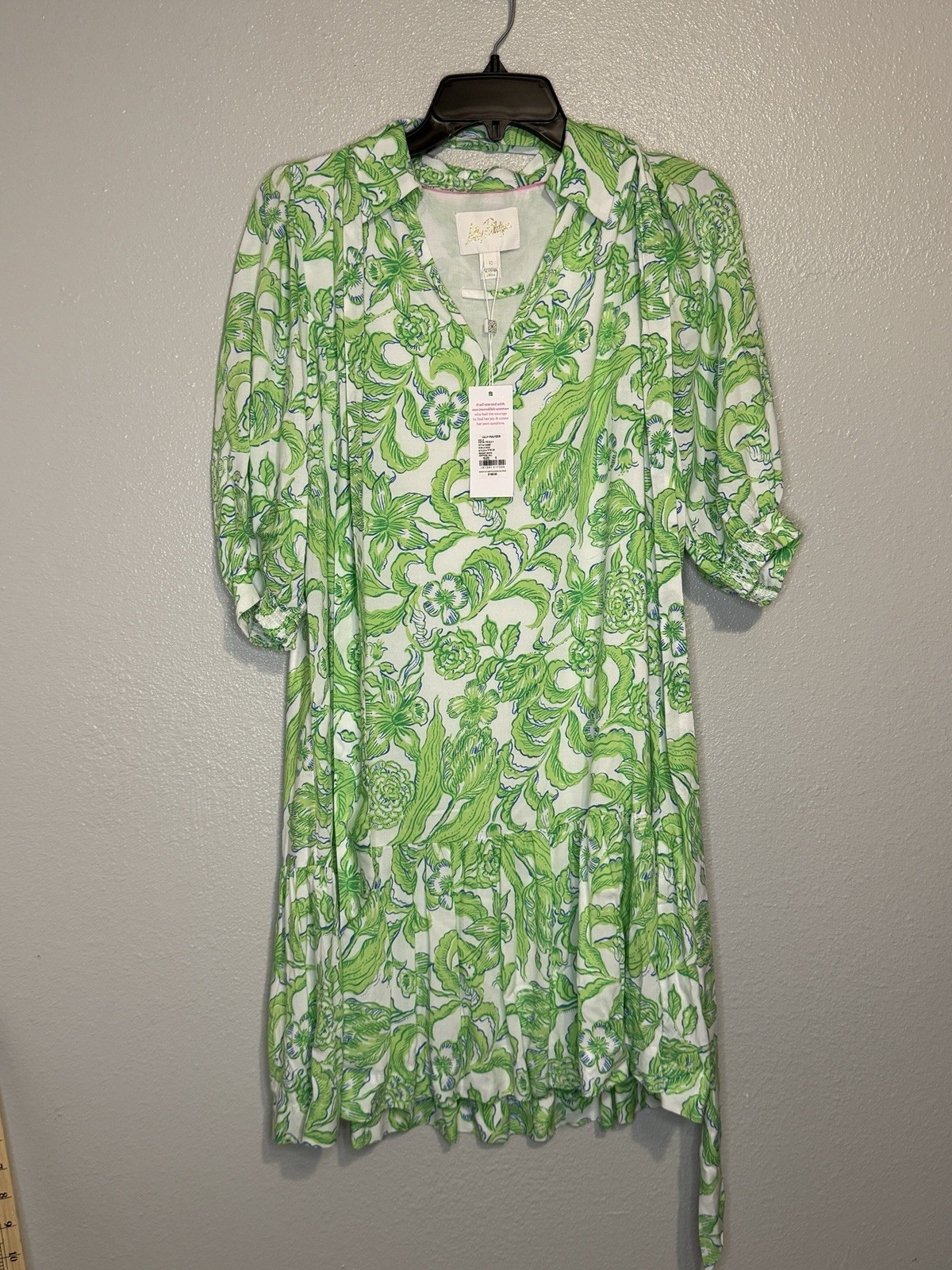 New Lilly Pulitzer Renelle Dress Resort White Daffodil Hill Size 0 Green NWT