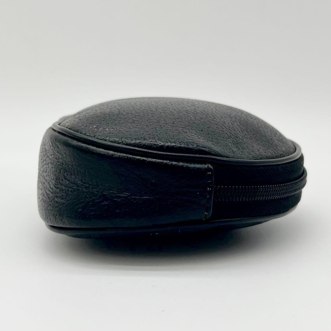 GUCCI Vintage Interlocking G Pouch Clutch Bag Black Leather Italy