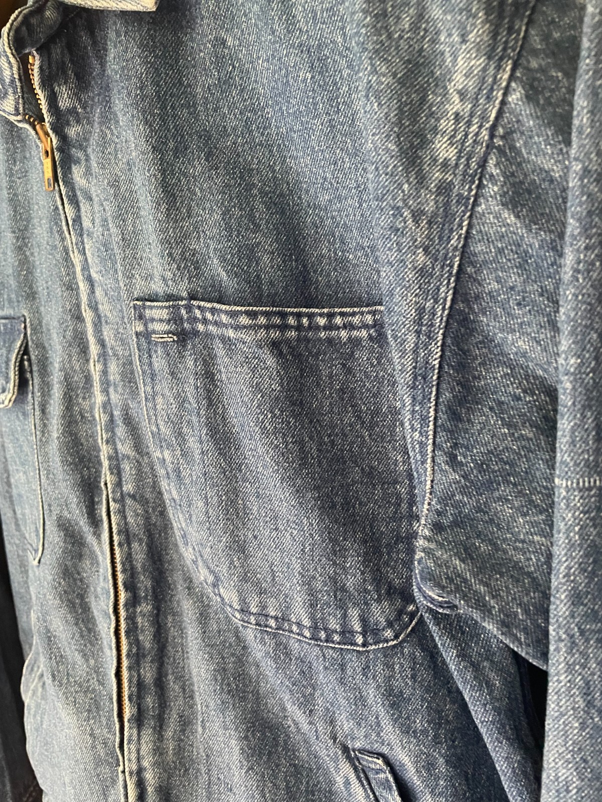 Vintage Polo Country Ralph Lauren Denim Harrington Jacket Medium Workwear USA