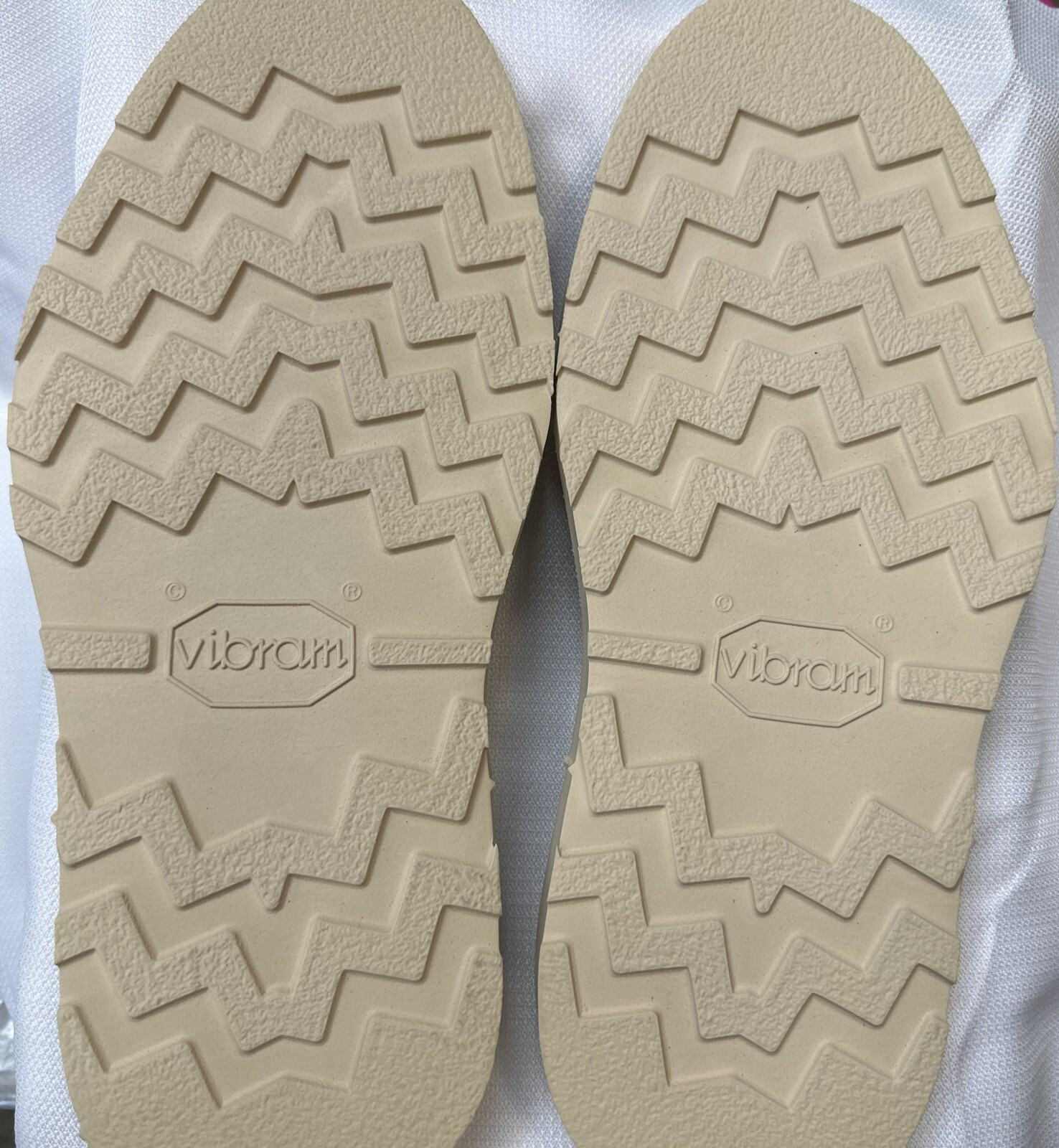 VIBRAM 4014 Cristy Cushion Unit Rubber Full Sole 1 Pair Natural (Cream)