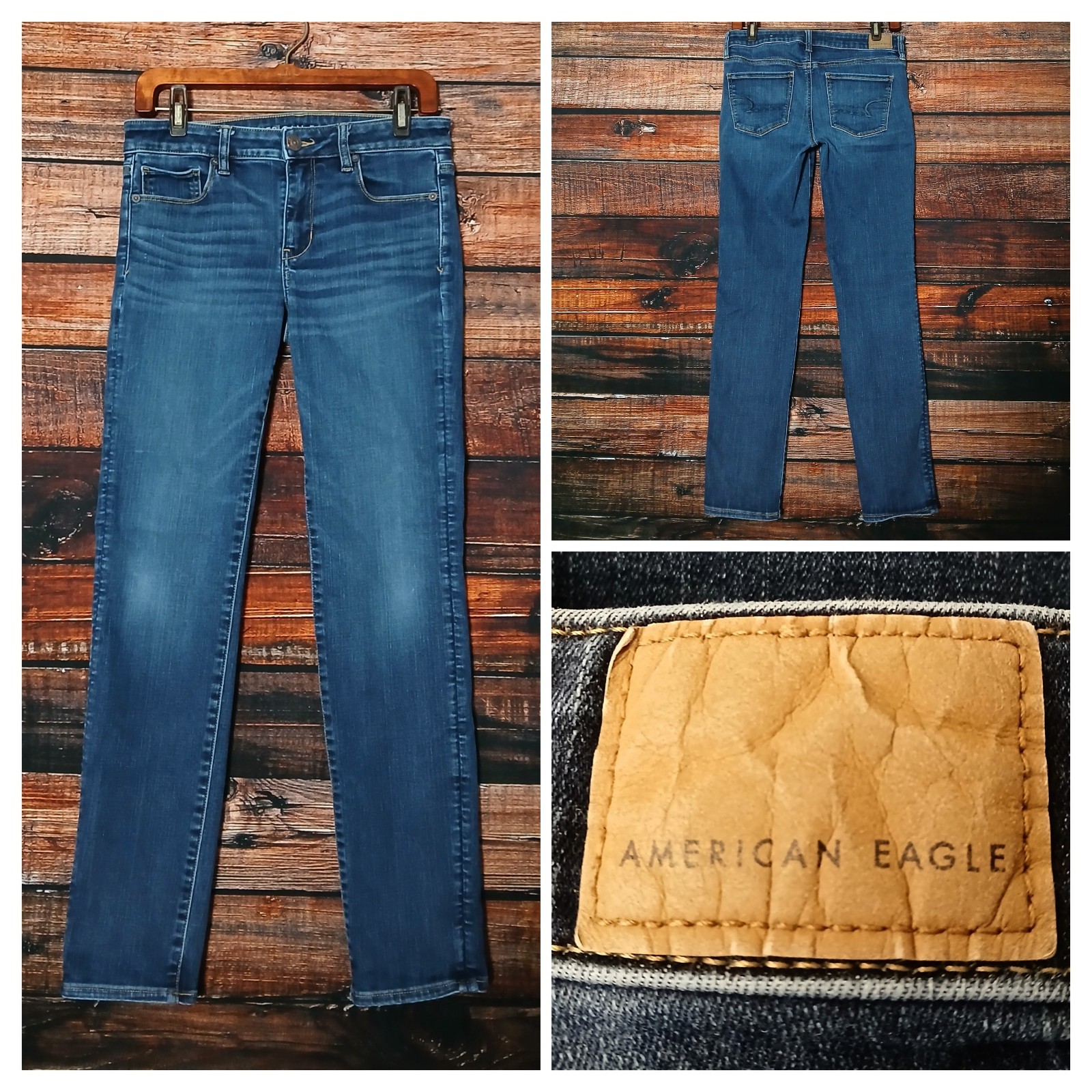 American Eagle Jeans 8 Skinny Mid Rise Blue Denim 2019 Next Level Stretch