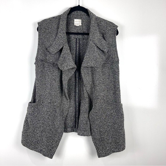 Melrose Market Gray Open Front Vest Women S Sleeveless Oversized Duster