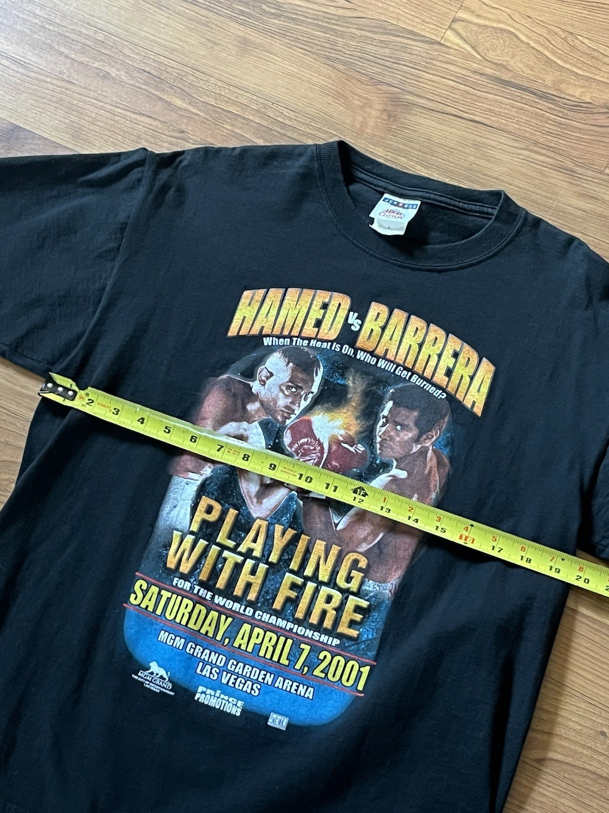 Nadeem Hamed Vs Marco Antonio Barrera Boxing Shirt 2001 VTG Medium