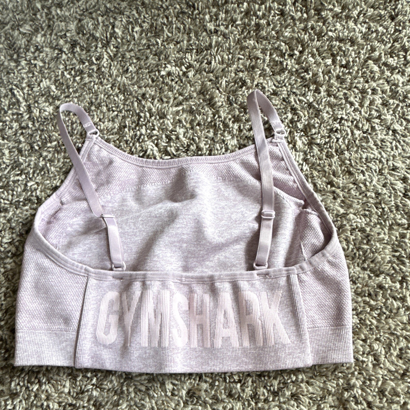 Gymshark Flex Pink Seamless Strappy Wireless Sports Bra Logo Medium Support M