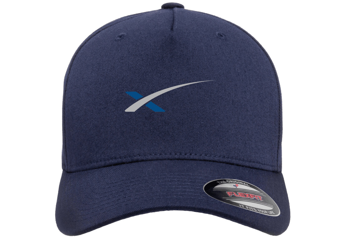Space X Logo Hat Tesla SpaceX Emblem on Black Flexfit Baseball Cap S/M and L/XL