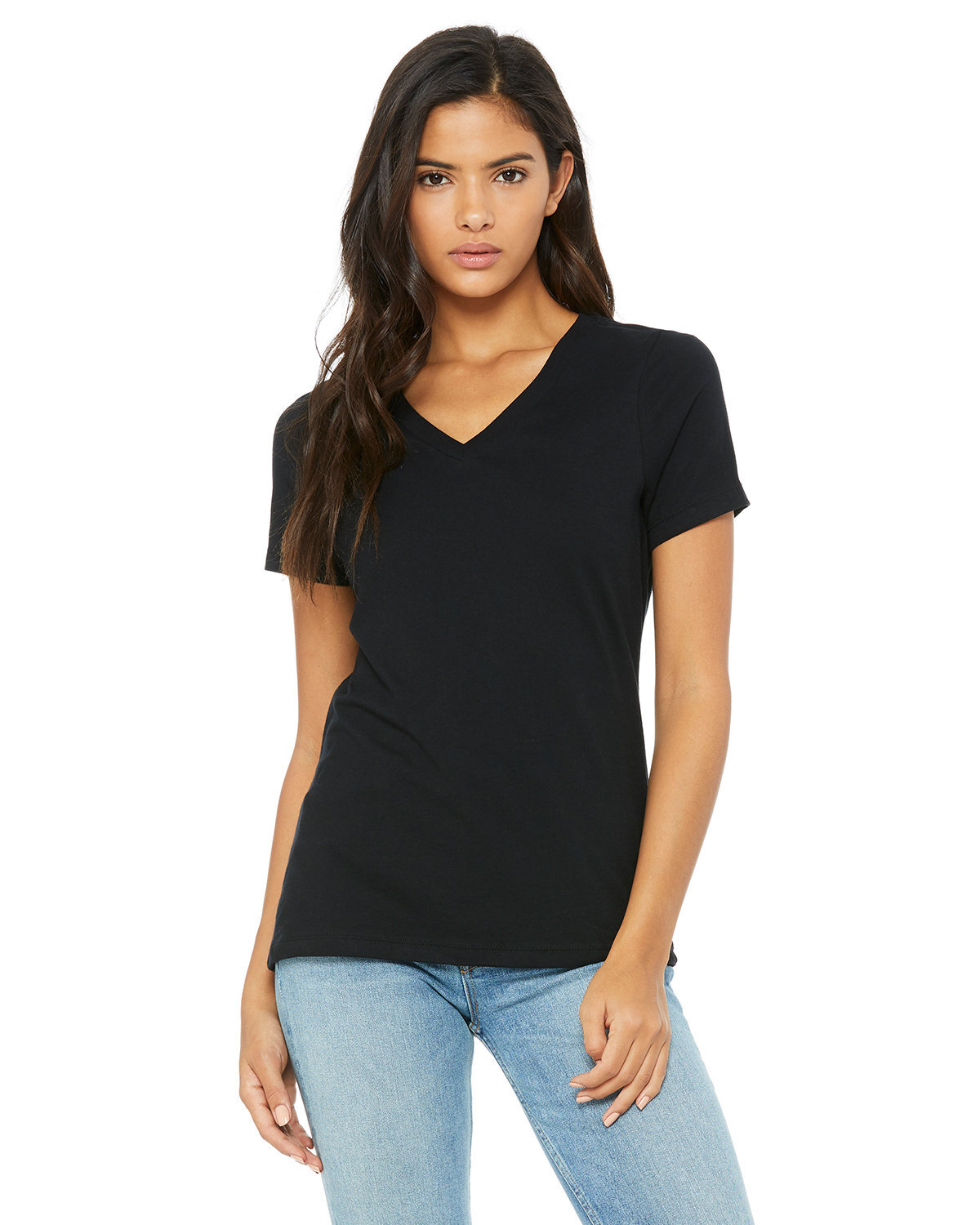 5 PACK OF Bella + Canvas Ladies Jersey Short-Sleeve V-Neck T-Shirt – 6405