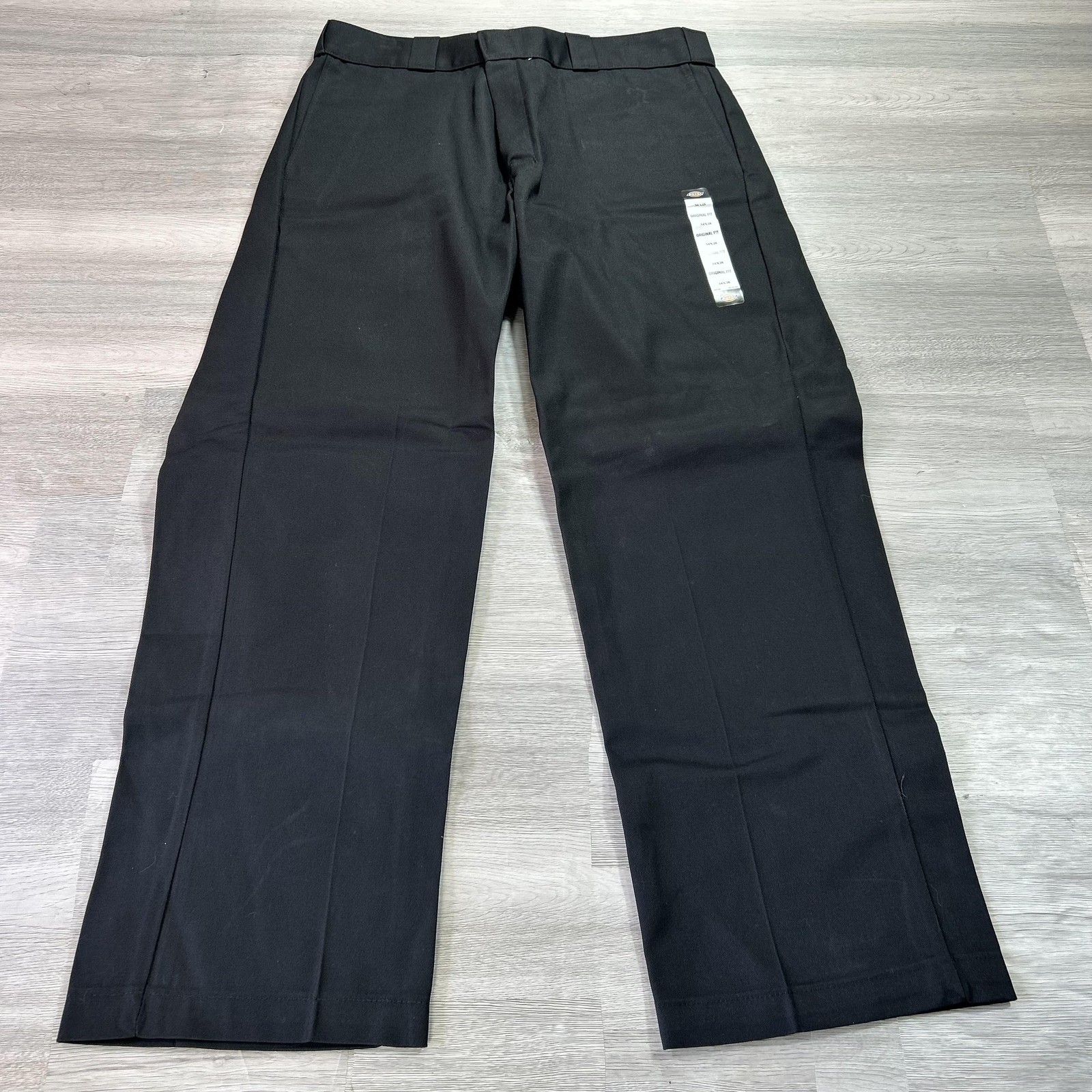 NEW Dickies 874 Original Work Pants Mens 34×28 Black Regular Fit Chino Workwear