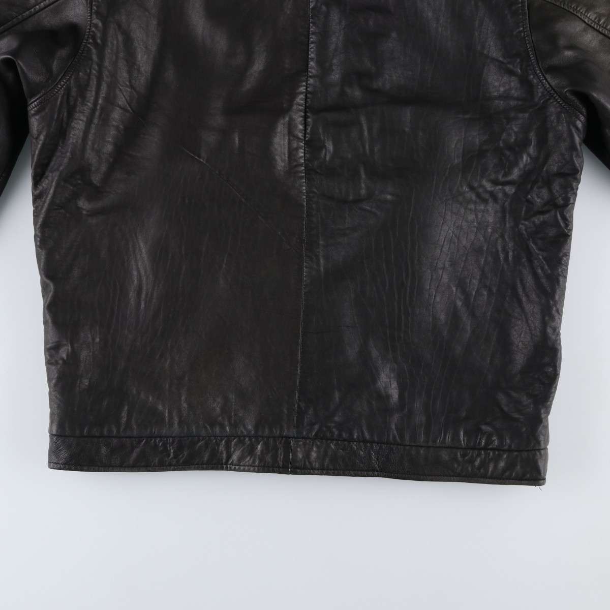 Used MARCUCCI swing top type leather blouson men’s size L equivalent