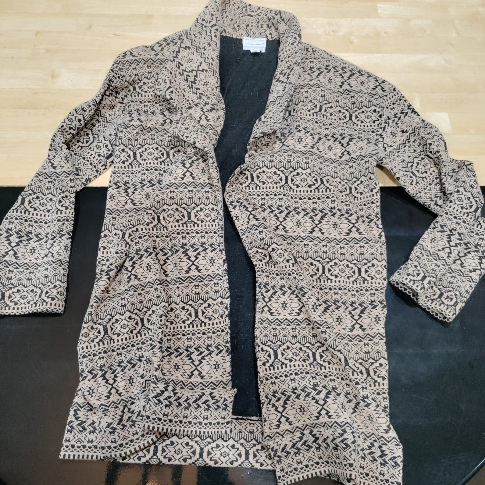 MELROSE AND MARKET WOMEN’S open cardigan brown black SWEATER SIZE XS