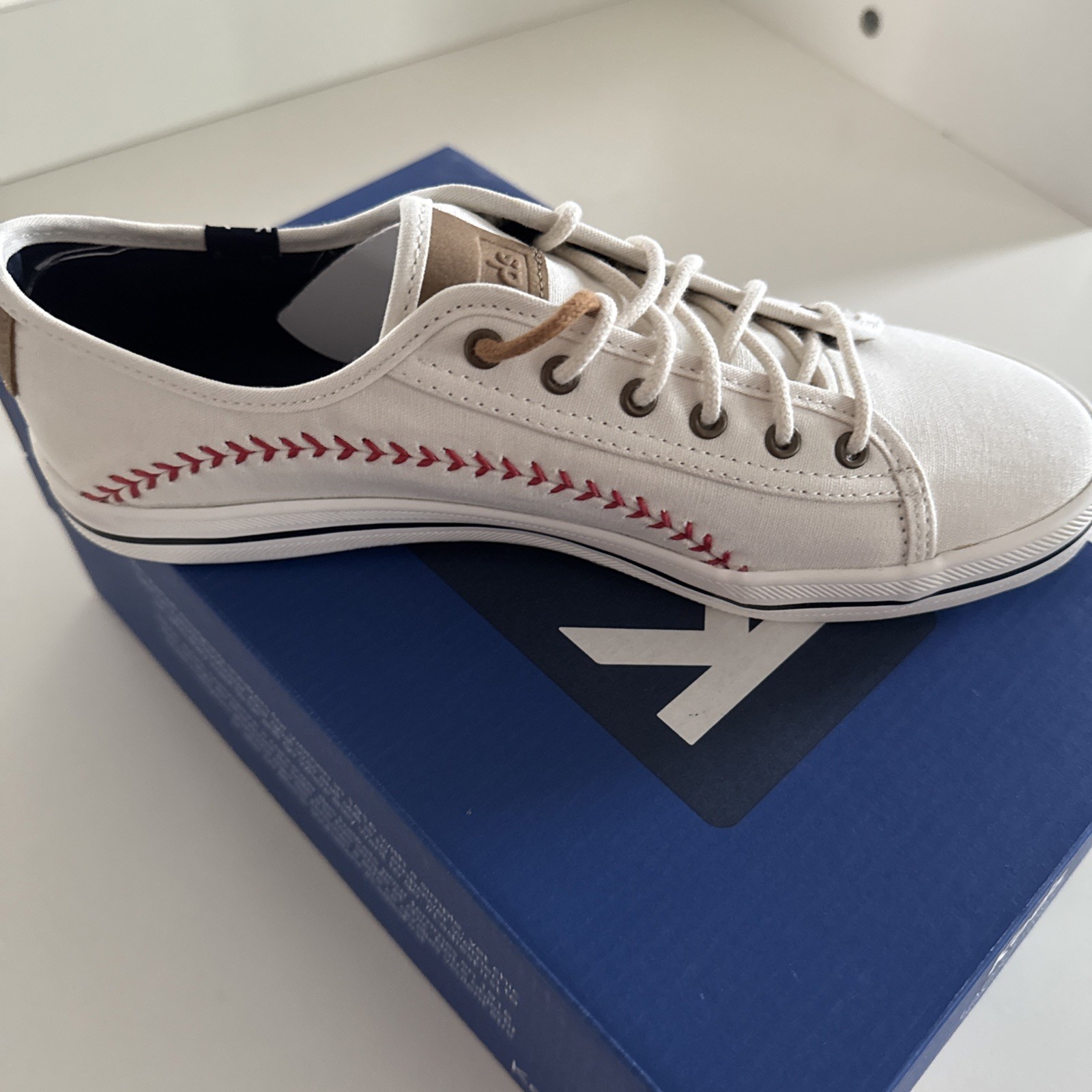 Keds Kickstart Pennant, Sneaker Womens, Cream, 8 Medium