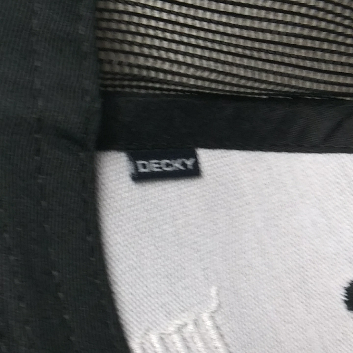 Decky Snapback Hat Patriot Paramotor Mesh Back Black Flat Bill