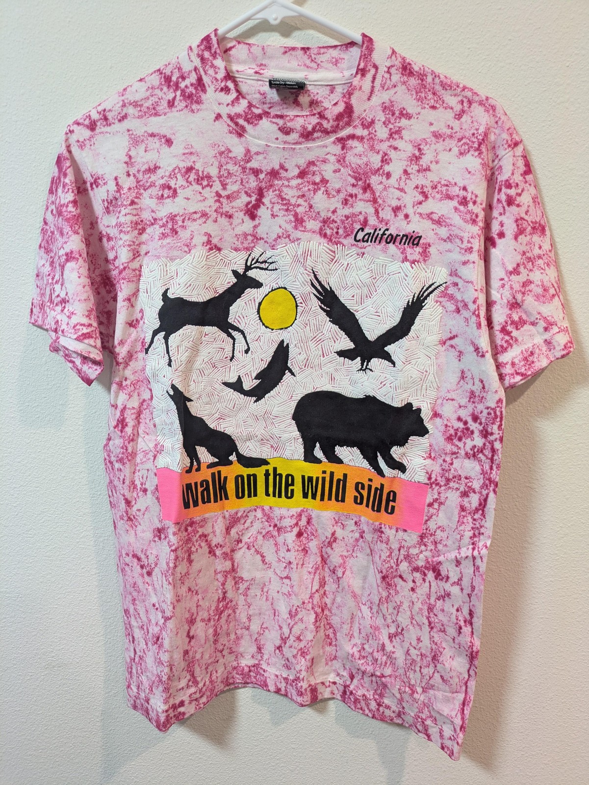 Vintage Sherry’s Best Shirt Mens Medium Pink California Puff Print Art Tee 80s