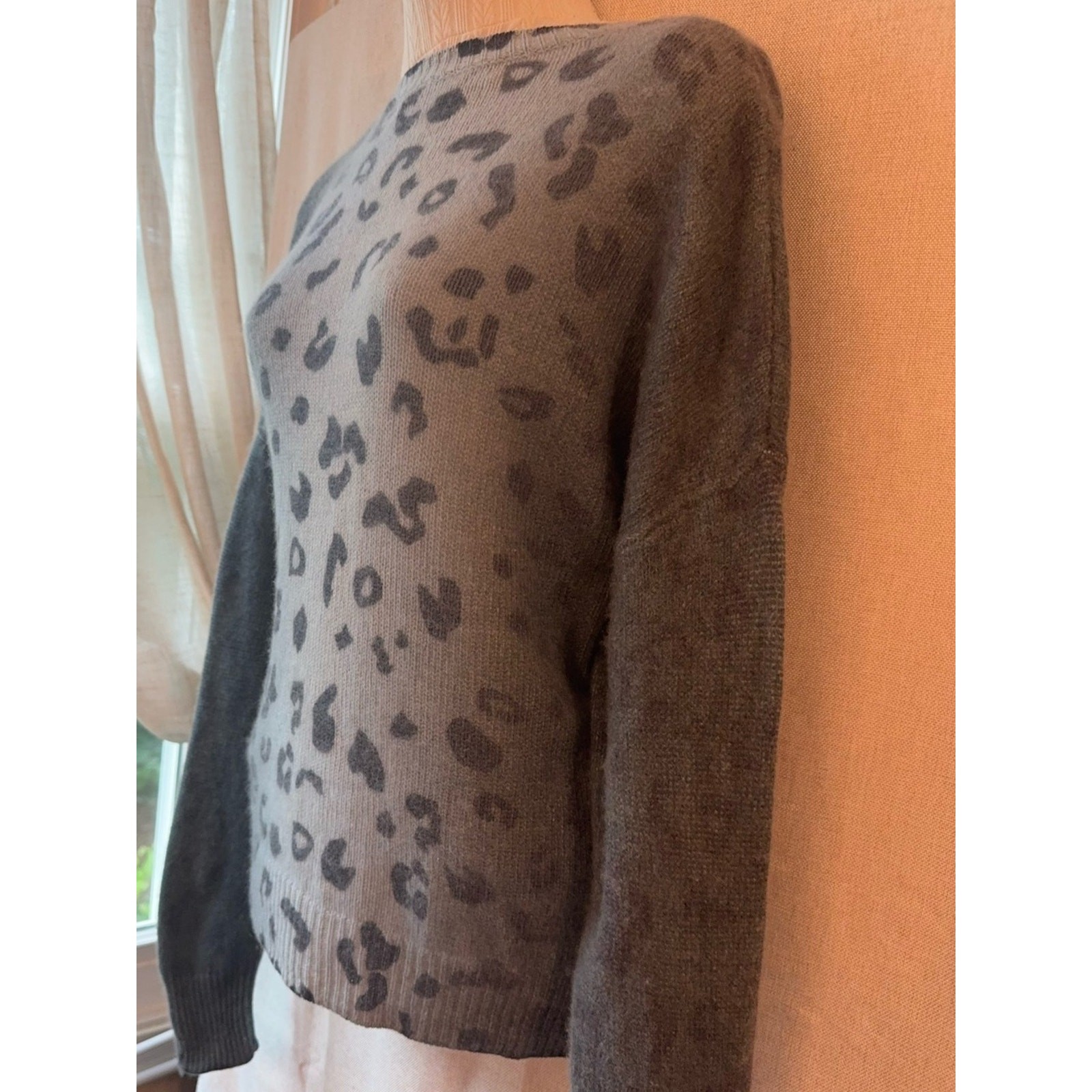 💙🐆 360 Cashmere • Blue Gray Fog Leopard • 100% Cashmere