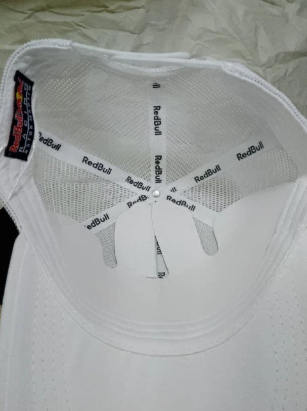 Red Bull Baseball Cap White Mesh Back Adjustable Snapback Hat NWT Sport New