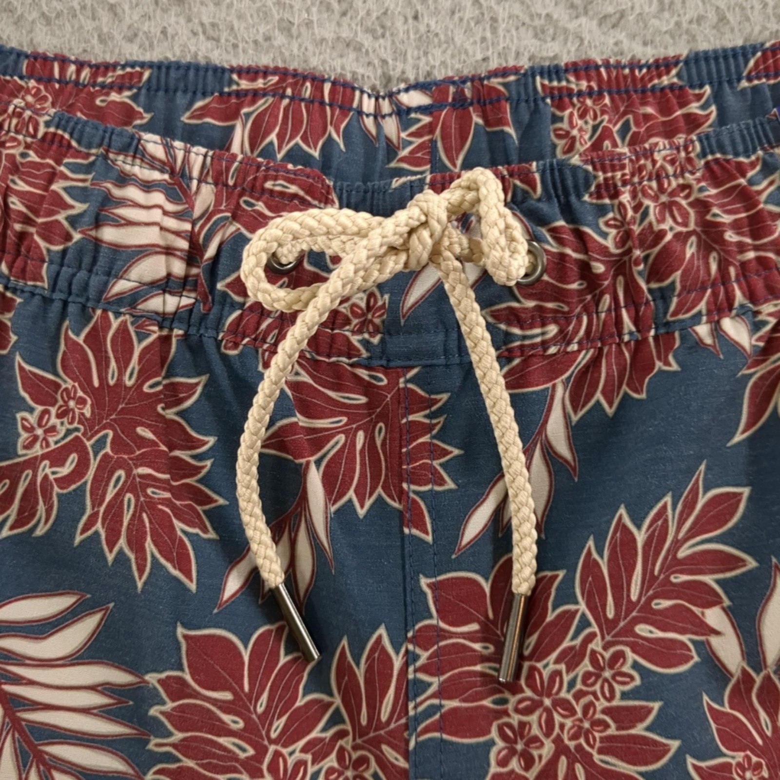 Fair Harbor Shorts Mens Large Blue Bayberry 7 Inch Swim Trunks Lined Drawstring