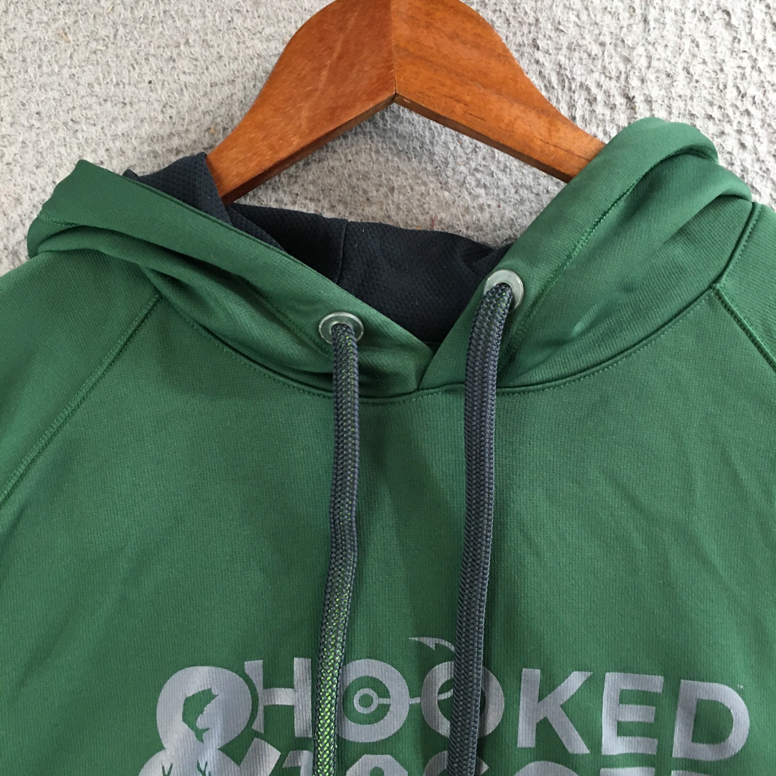 Sport-Tek Hoodie Men XL Pullover Fleece Hooked & Tagged Graphic Polyester Green