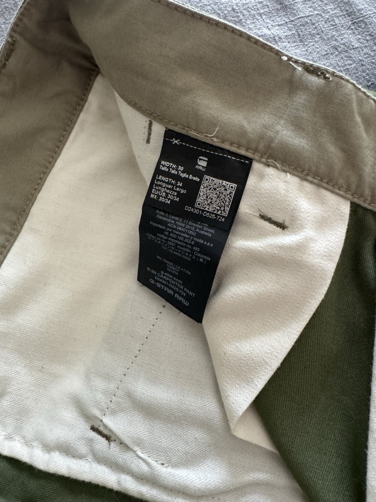 G-Star Raw Sage R-3N Carpenter Pants 30/34