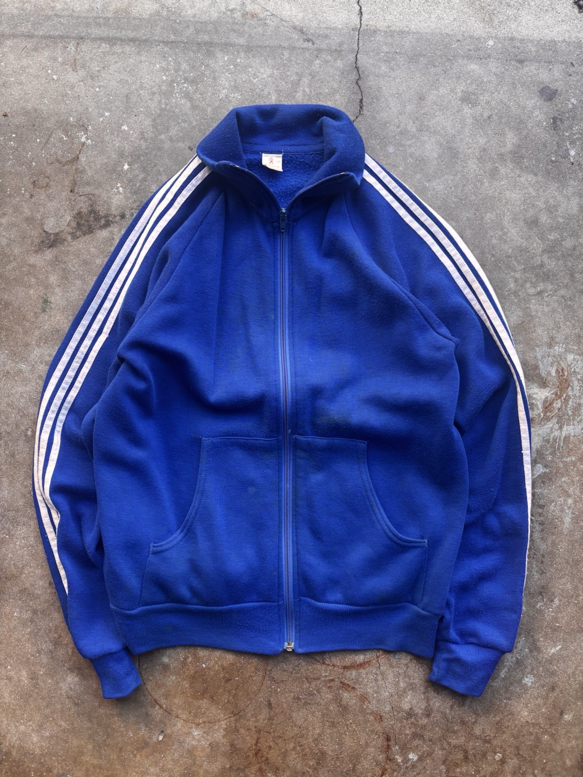 Vintage 70s Sears Blue Track Warmup Jacket