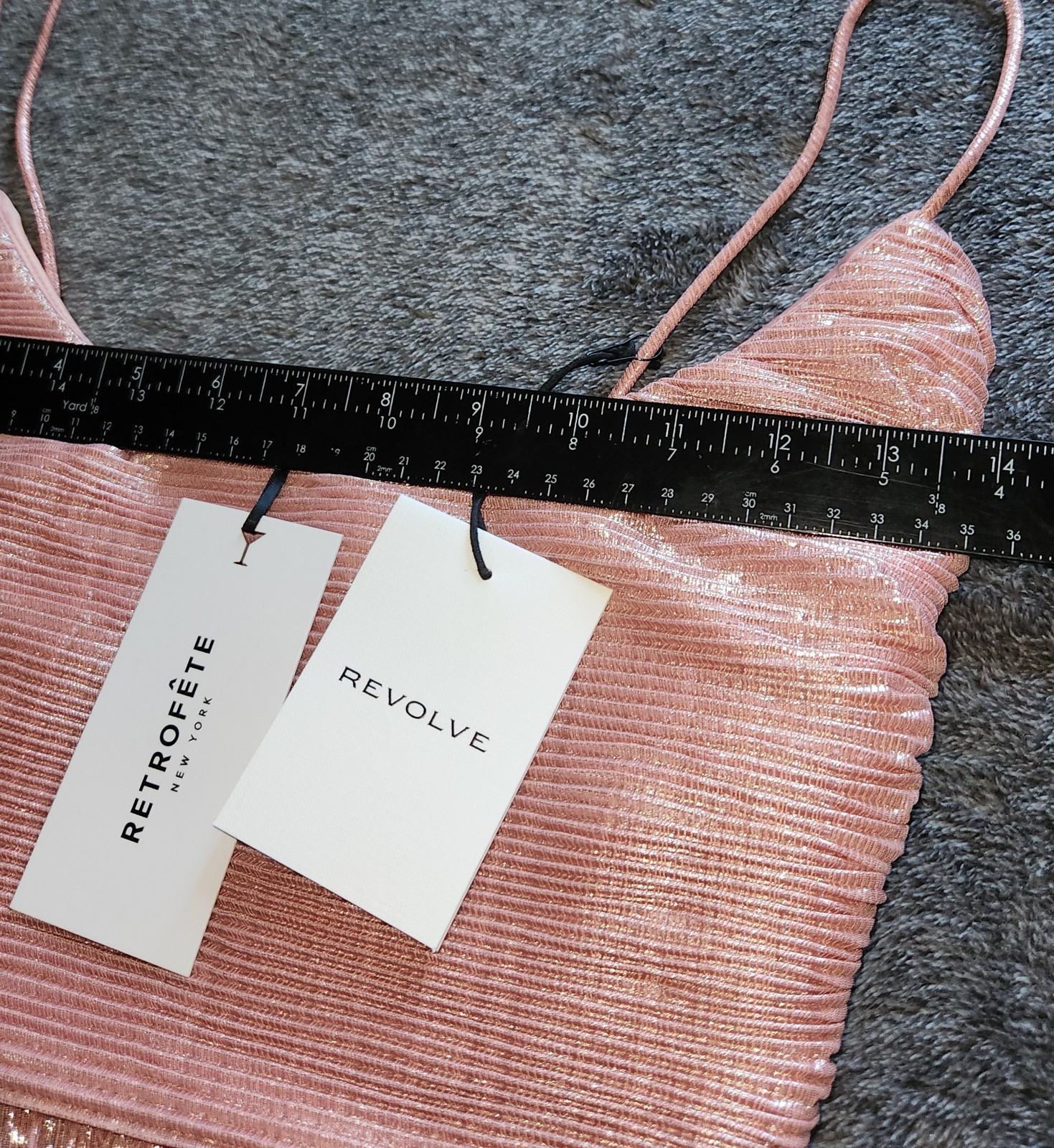 Retrofête Revolve Rhosyn Dress Metallic Rosa Pink Gown Small Coquettecore Girly