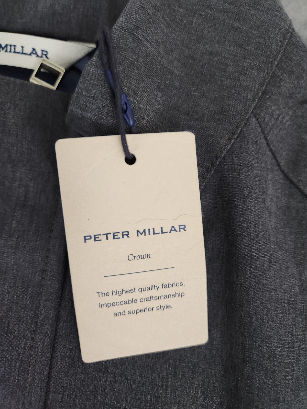 Peter Millar Iron Newport City Coat MF24Z25 Men’s Size Large New With Tags