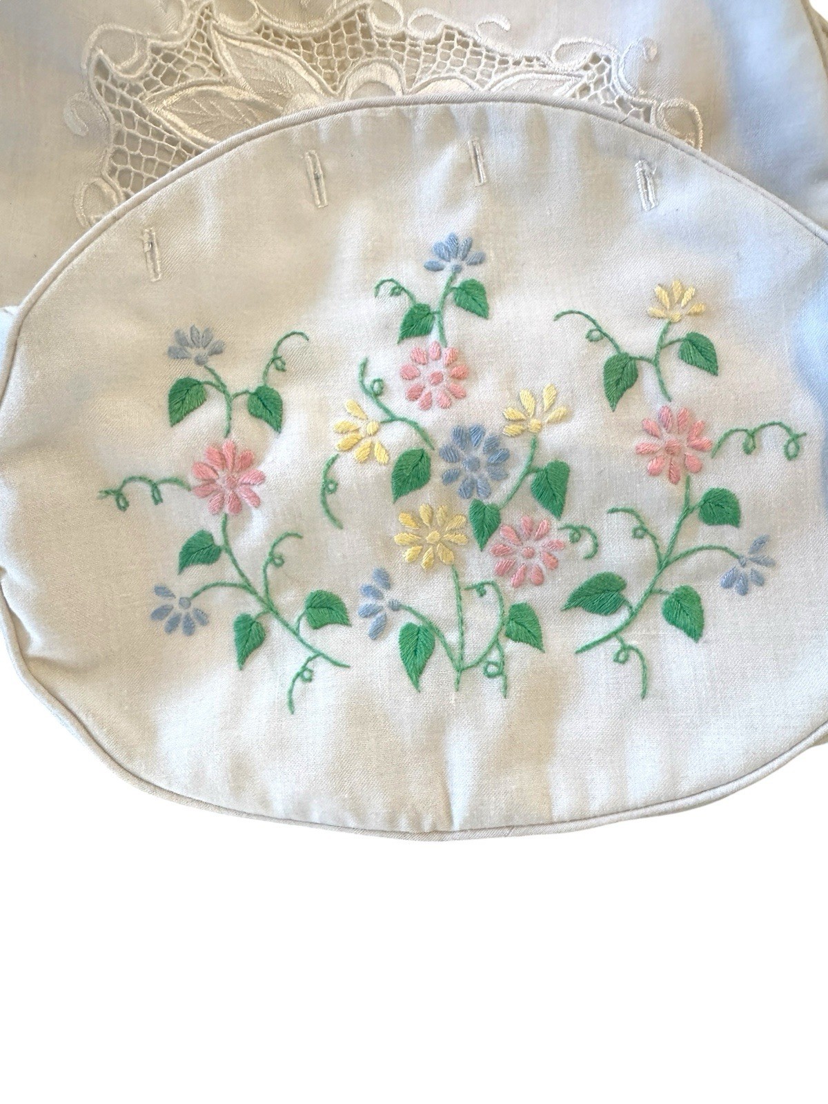 Vintage Bermuda Bag Plus 8 Covers Embroidered Purses Bake Lite Frame