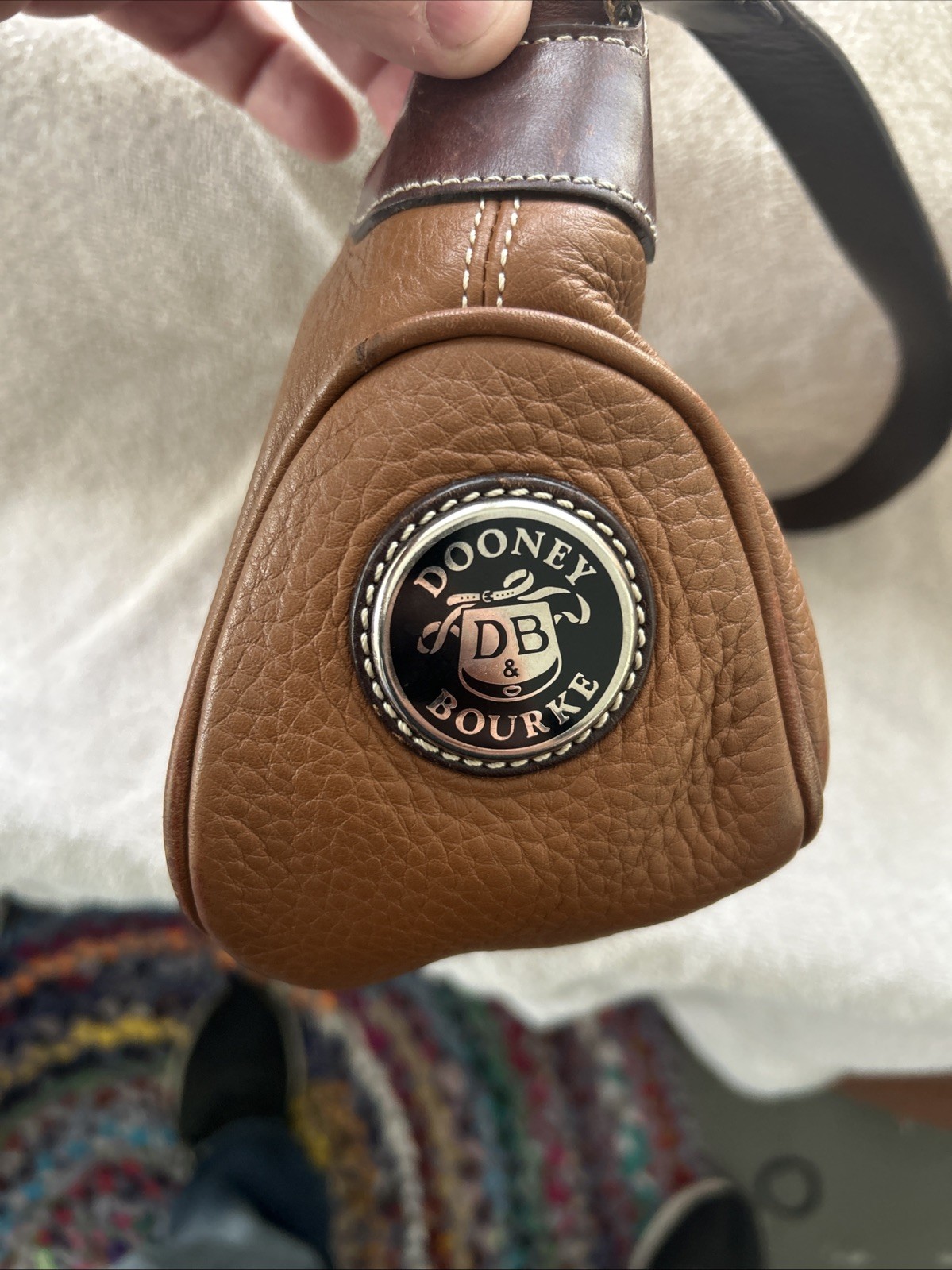 Dooney & Bourke All Weather Leather Brown Shoulder Bag Vintage