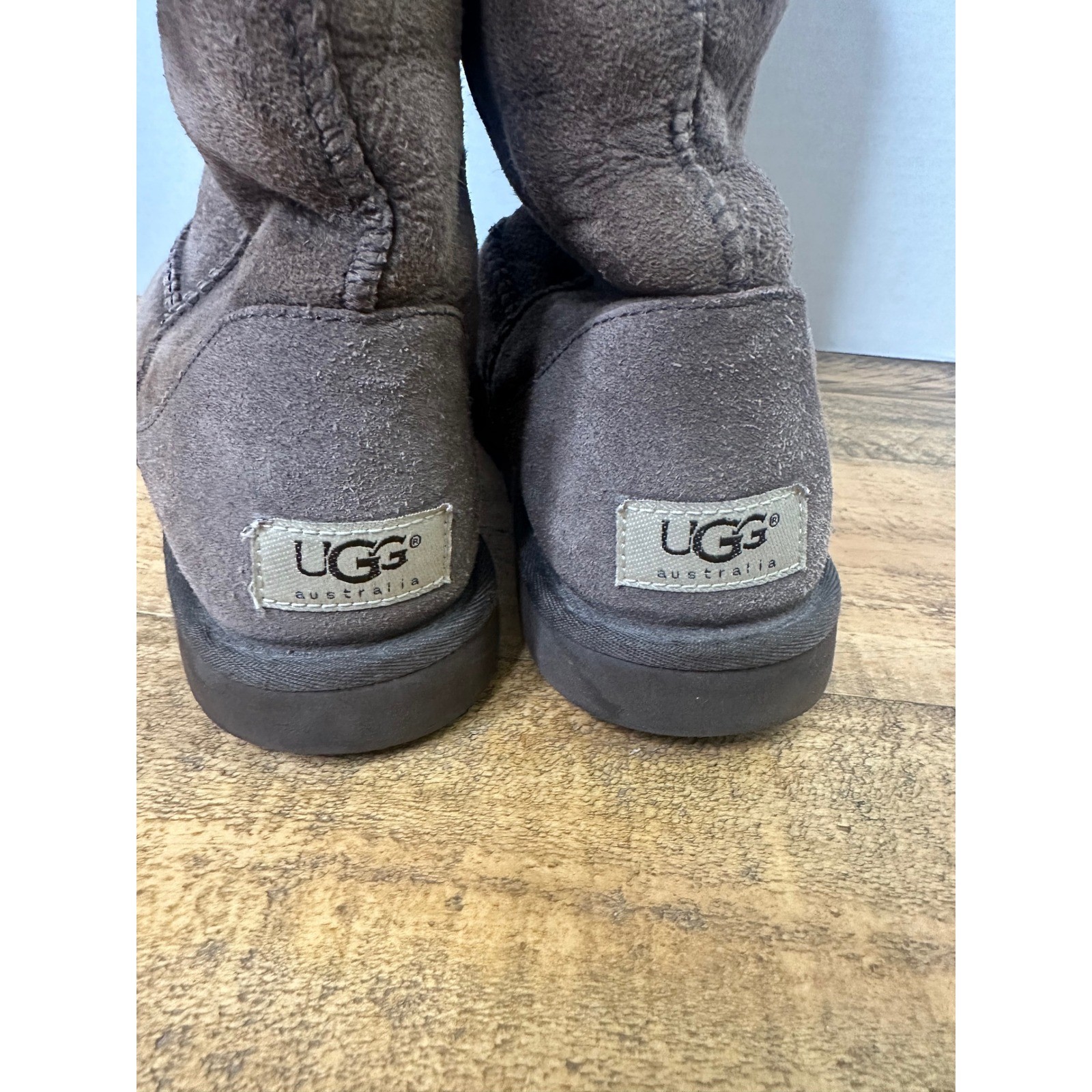 UGG Australia Classic Tall Brown Suede Shearling Boots Chocolate size 7