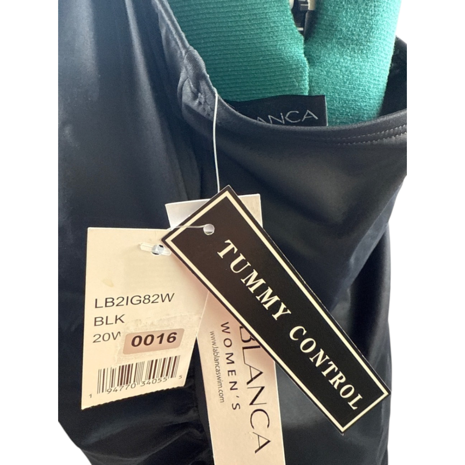 La Blanca Plus One-Piece Swimsuit Black Size 20W NWT