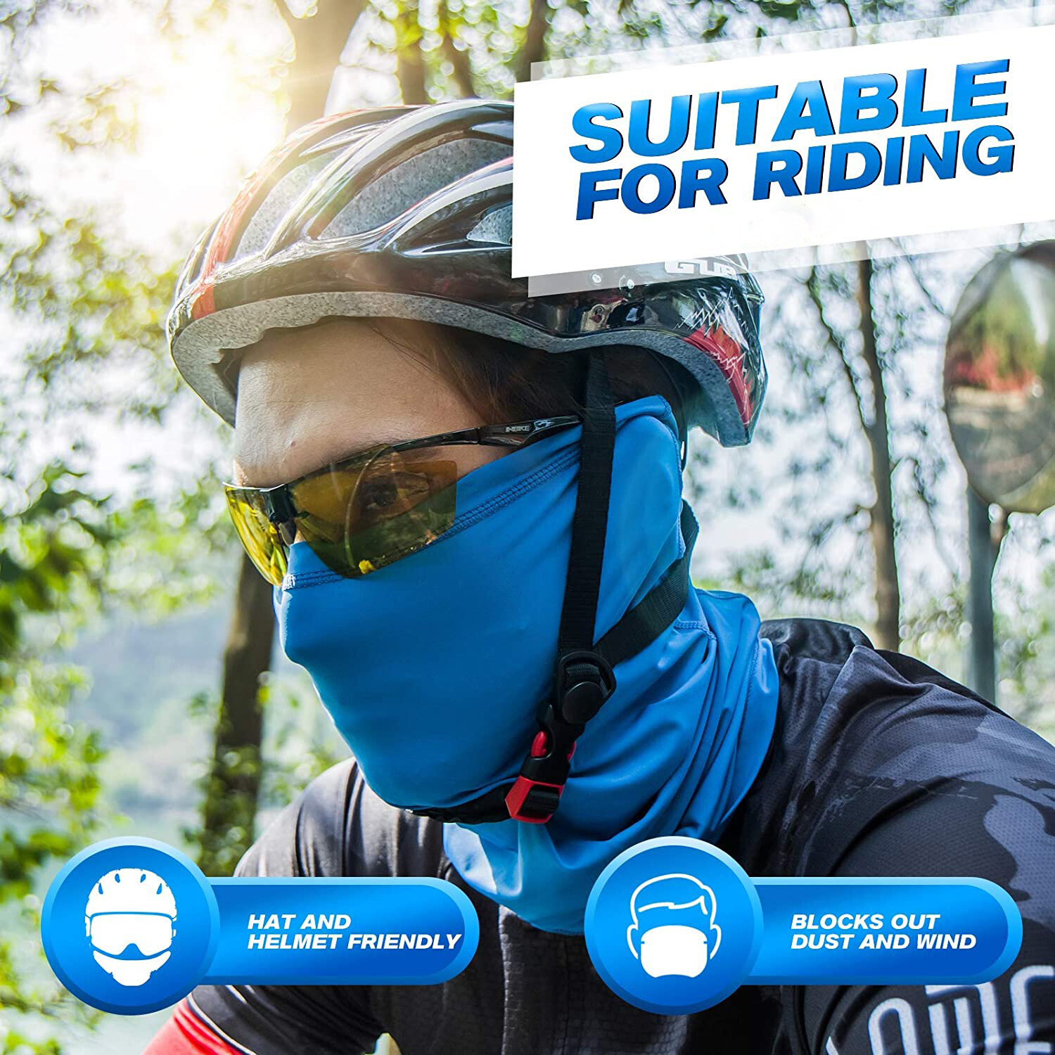 UV Protection Cooling Neck Gaiter Face Mask – Windproof Bandana Scarf for Hiking