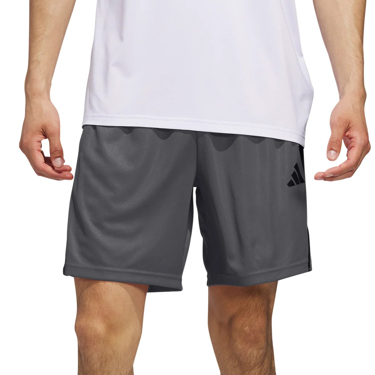 adidas Men’s Active Shorts 3-Stripe Zip Pockets Moisture Wicking New Sizes S-3XL