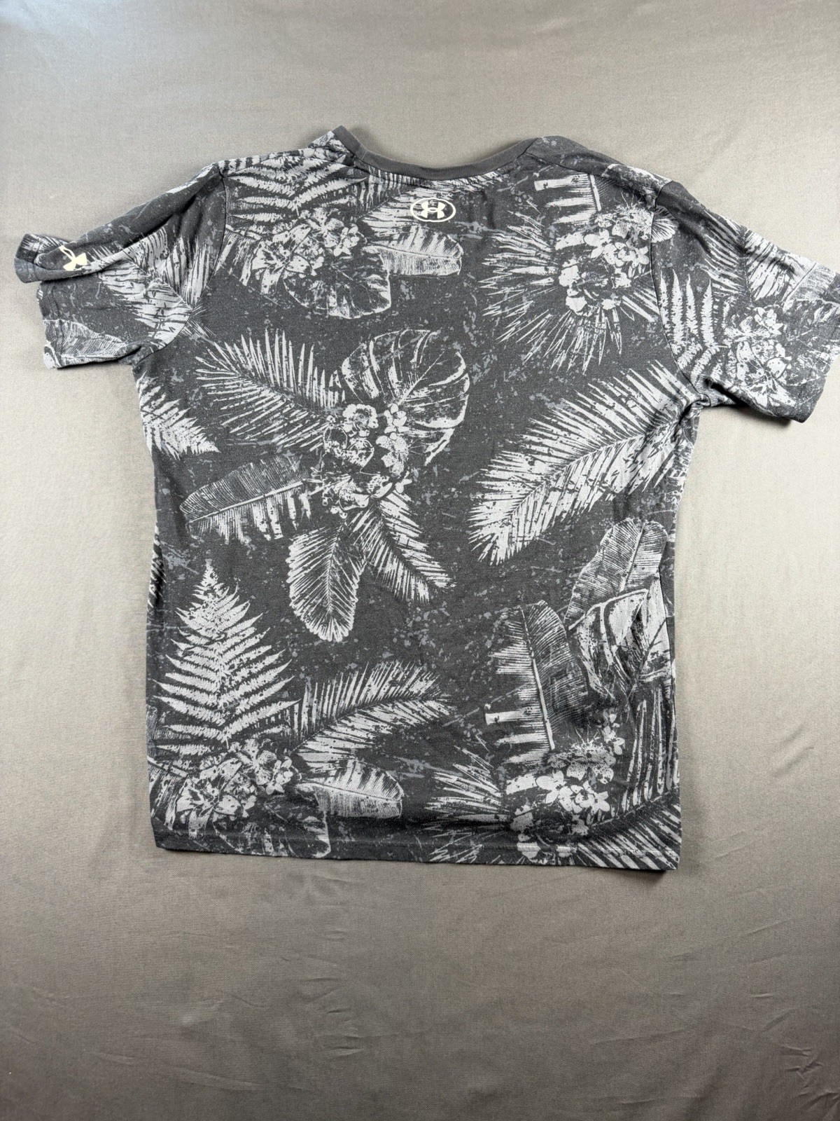 Under Armour Project Rock Warrior Mana T-Shirt Black Palm Print Mens XXL