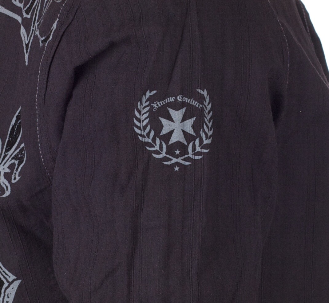 XTREME COUTURE by AFFLICTION Men’s L/S BUTTON DOWN Shirt RATTLE Shield $78
