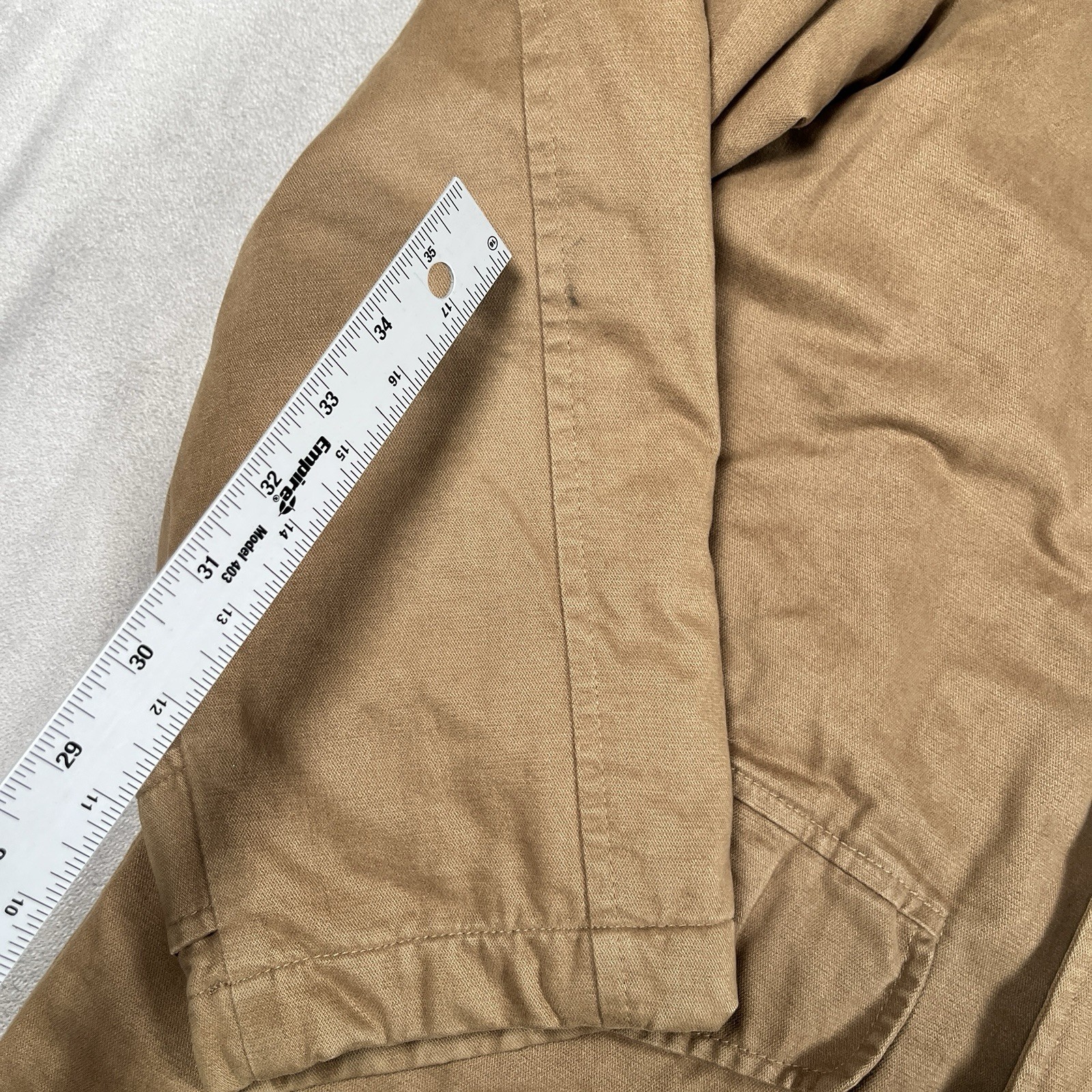 VTG Sundance Chore Jacket Men L 100% Cotton Barn Coat Removable Corduroy Collar