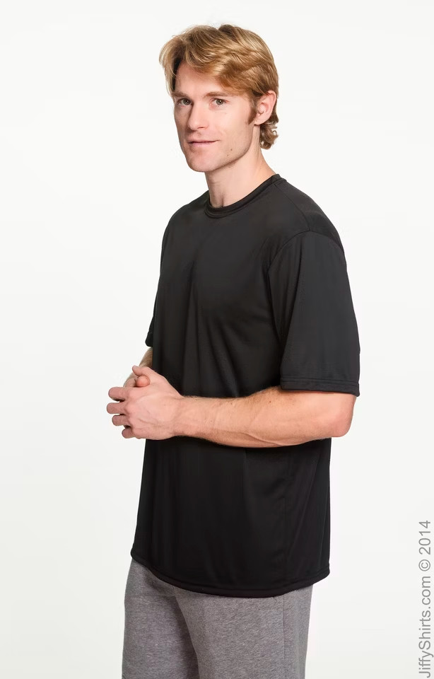 A4 Adult Mens N3142 Cooling Performance Size 2XLarge Black Athletic Tshirt New