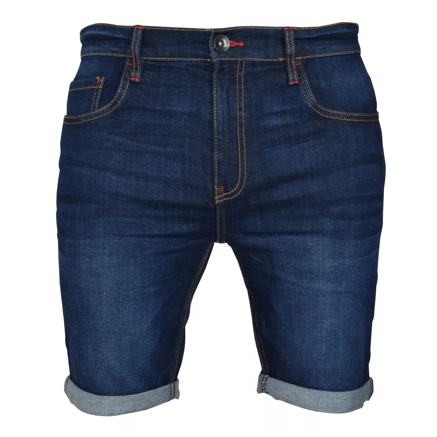 Mens Denim Chino Shorts Super STRETCH Skinny Slim Summer Half Pant Cargo Jeans