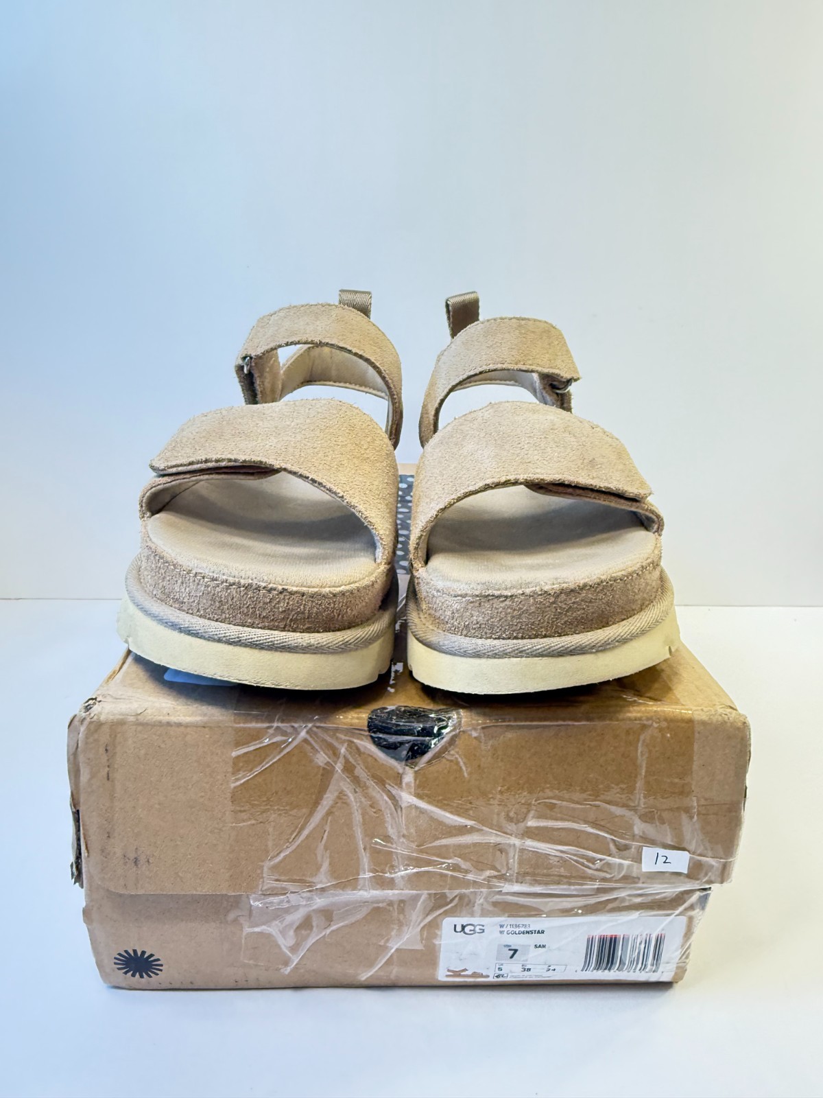 12. Ugg Womens Goldstar Platform Womens Beige-US 7