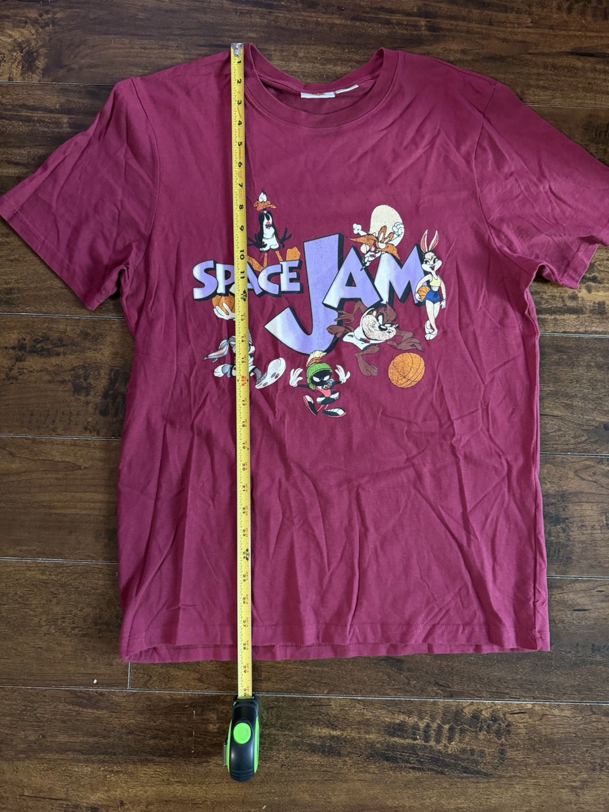 Vintage Space Jam Looney Tunes Graphic Tee Red Short Sleeve Size L