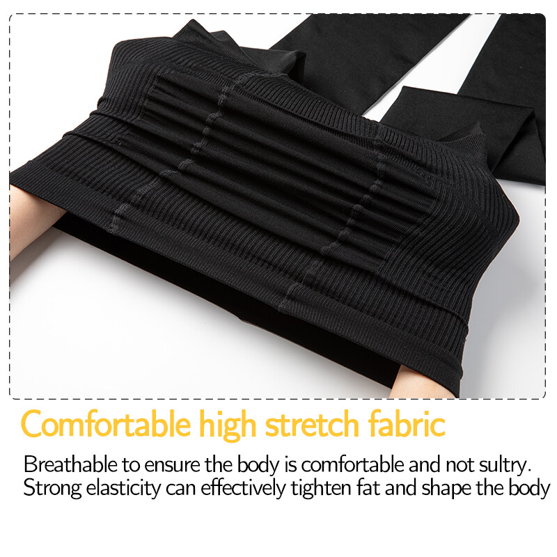 High Waist Sculpting Sleeping Compression Pantyhose Training Black Body Shaper