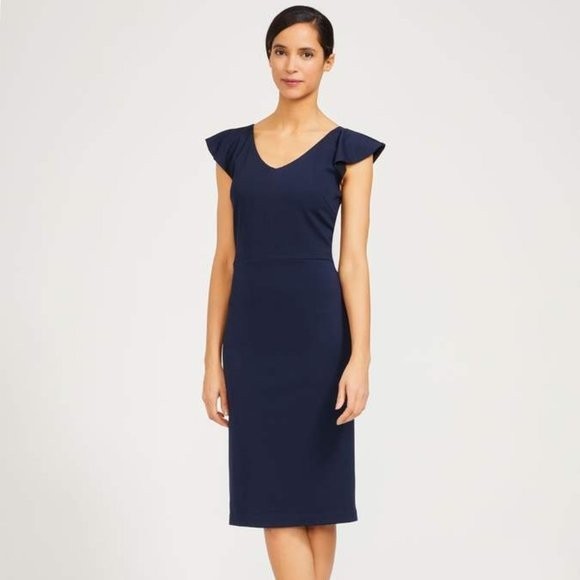NWT J. McLaughlin Treecia Dress M MSRP $208 Navy Blue