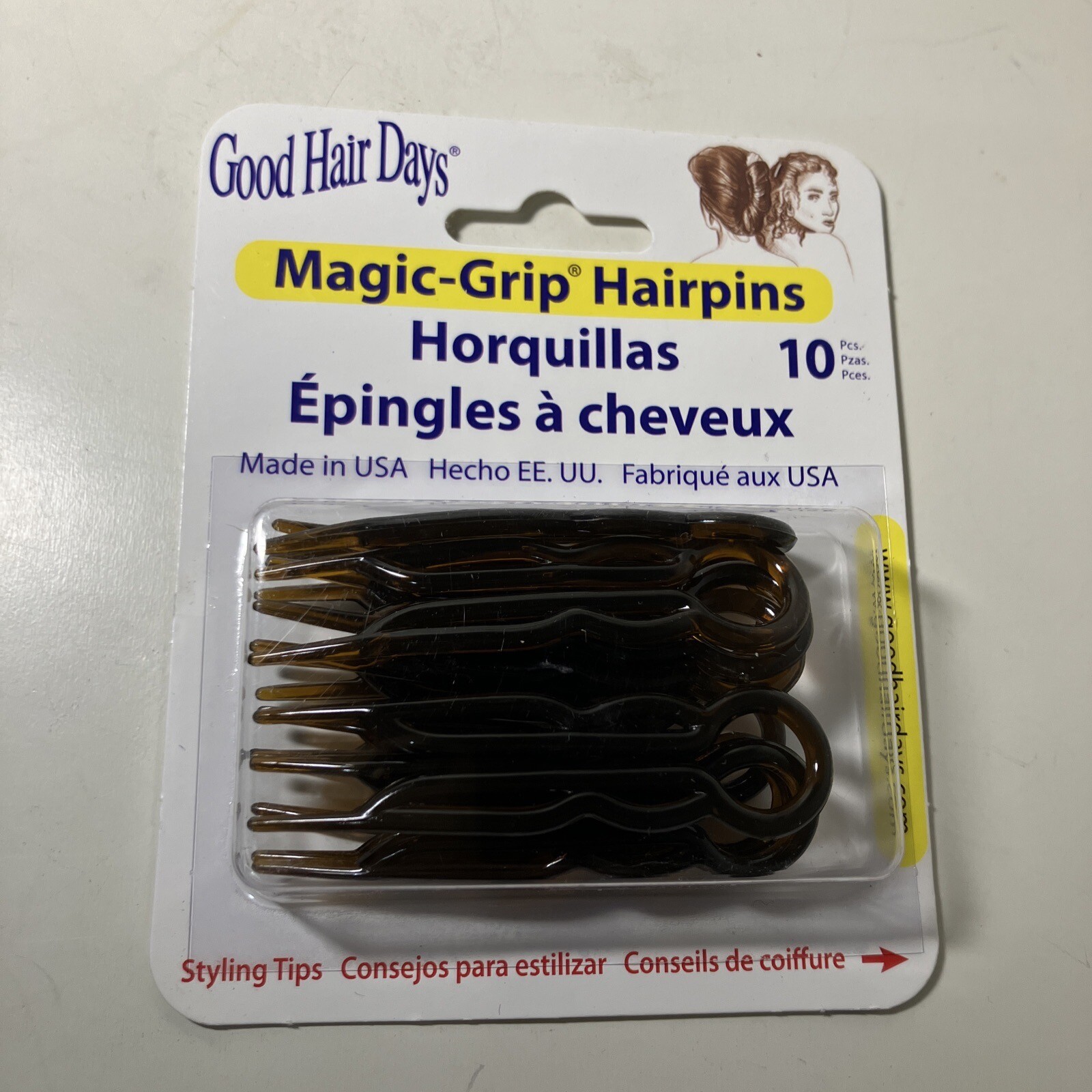 Magic-Grip Hair Pins Set of 10 Good Hair Days Shell