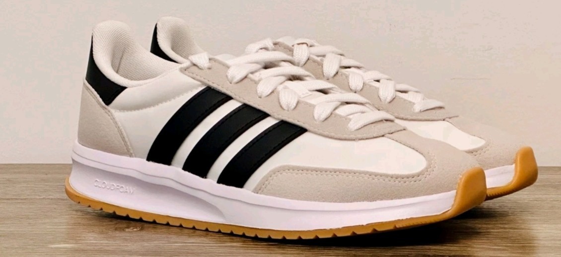 Adidas Run 70s 2.0 shoes – White Black Grey 5Y/ 7W New JI2266