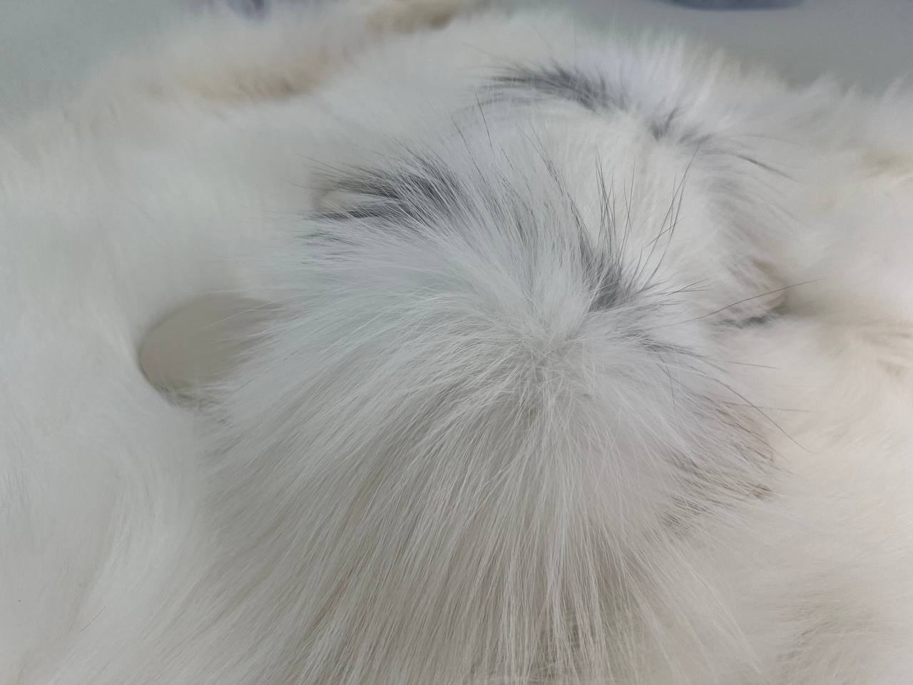 Women arctic fox fur leather house slippers Open toe home shoes Furry house slip