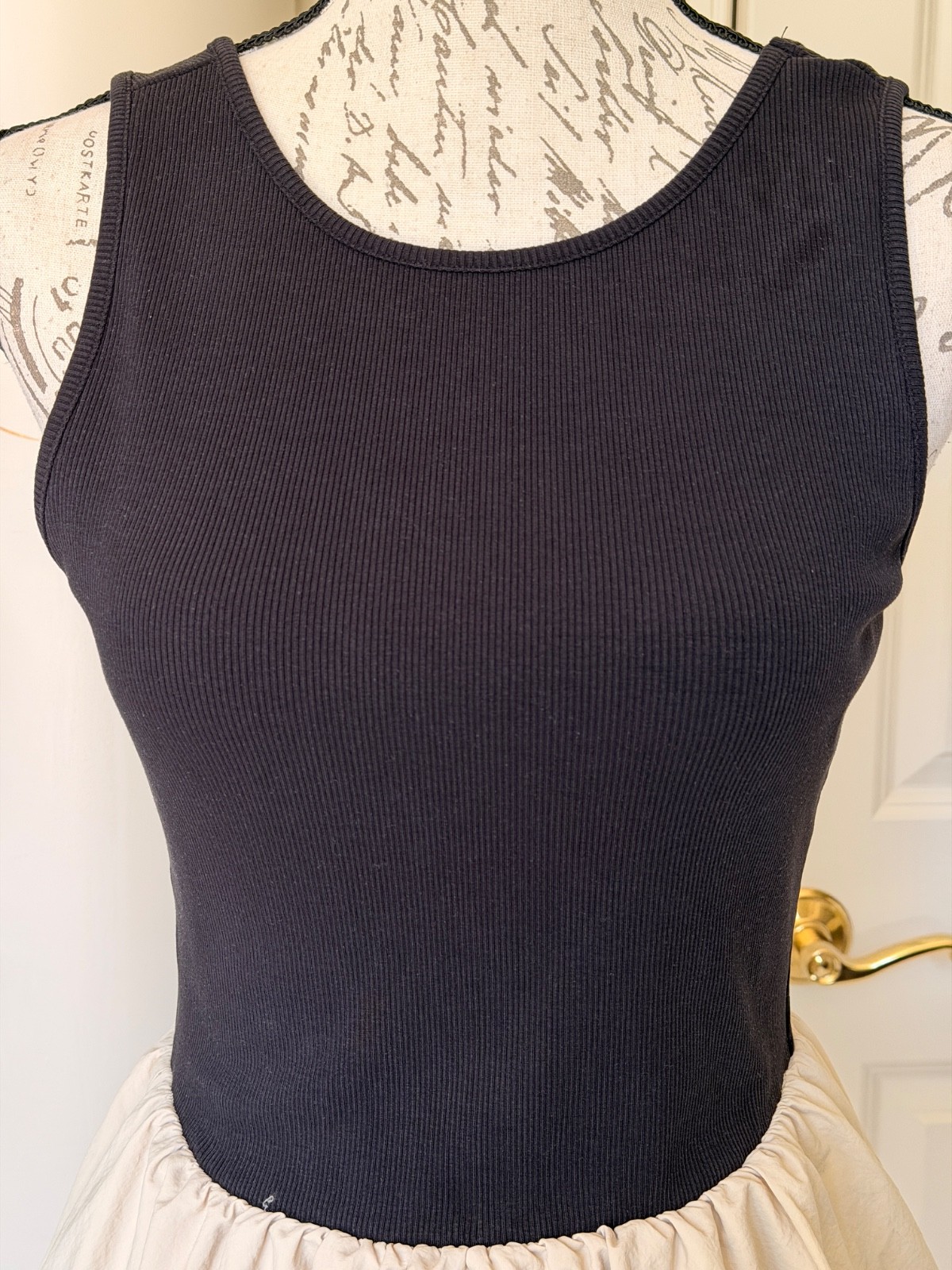 Steve Madden Linnea Mixed-Media Bubble Hem Pockets Minidress Sz. Small