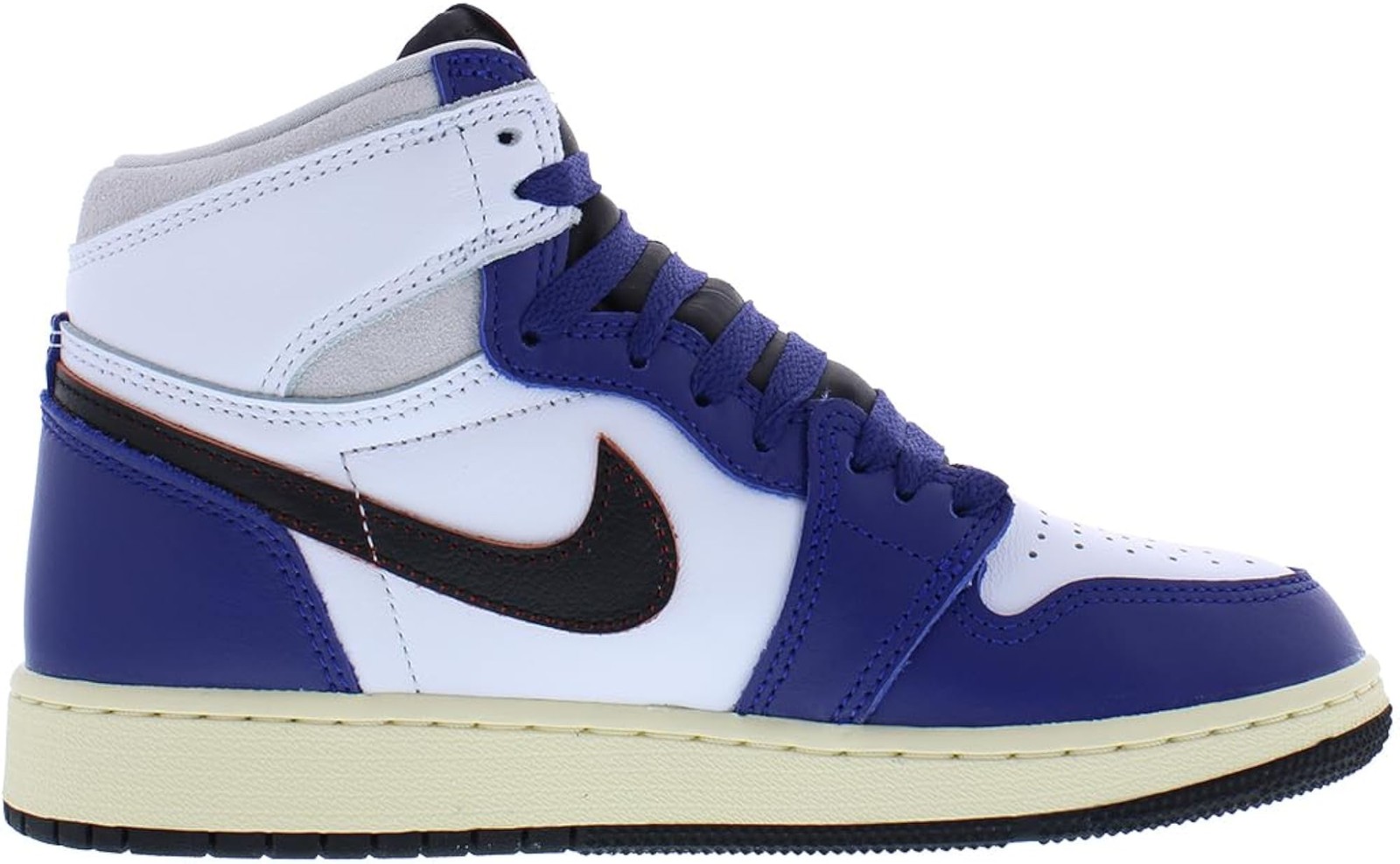 Nike Air Jordan 1 Retro High OG GS Boys Shoes – White/Neutral Grey/Deep Royal Bl