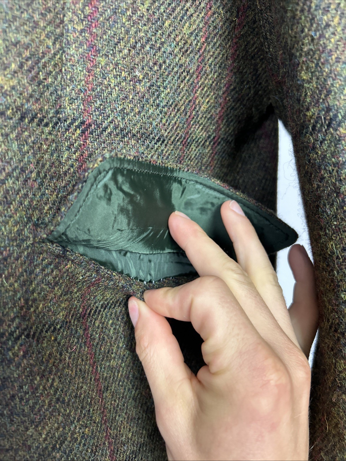HARRIS TWEED (46R) Mens Sport Coat Jacket ‘Western Isles’ Windowpane Herringbone