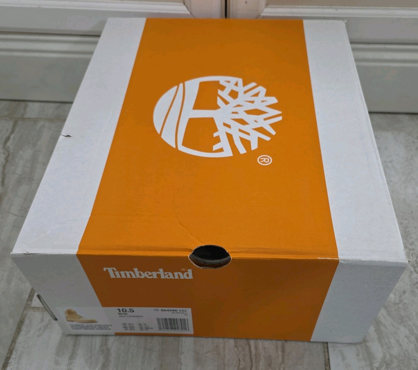 Timberland Used Premium Waterproof Light Beige Nubuck Men’s Boot Size 10.5
